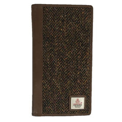 Harris Tweed and Leather Travel Wallet by Macessori, ideal gift for travel lovers.