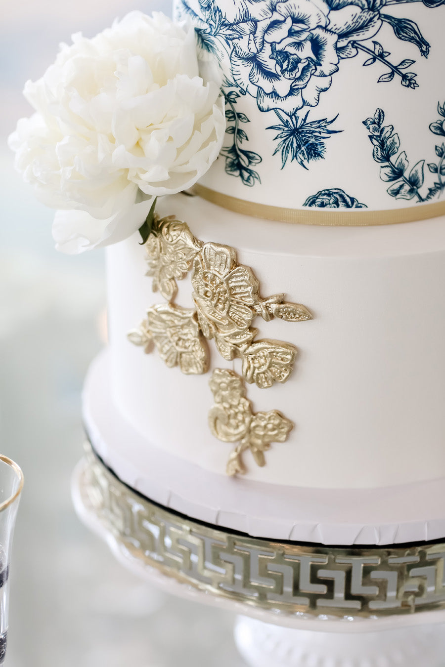 Blue Wedding Cake Inspiration Details Theme