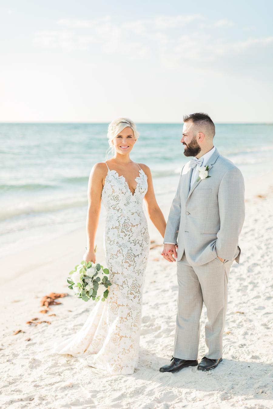 Destination Beach Wedding Invitation Florida St.Pete Tropical Postcard Inn Palm Tree String Lights Citrus Press Co