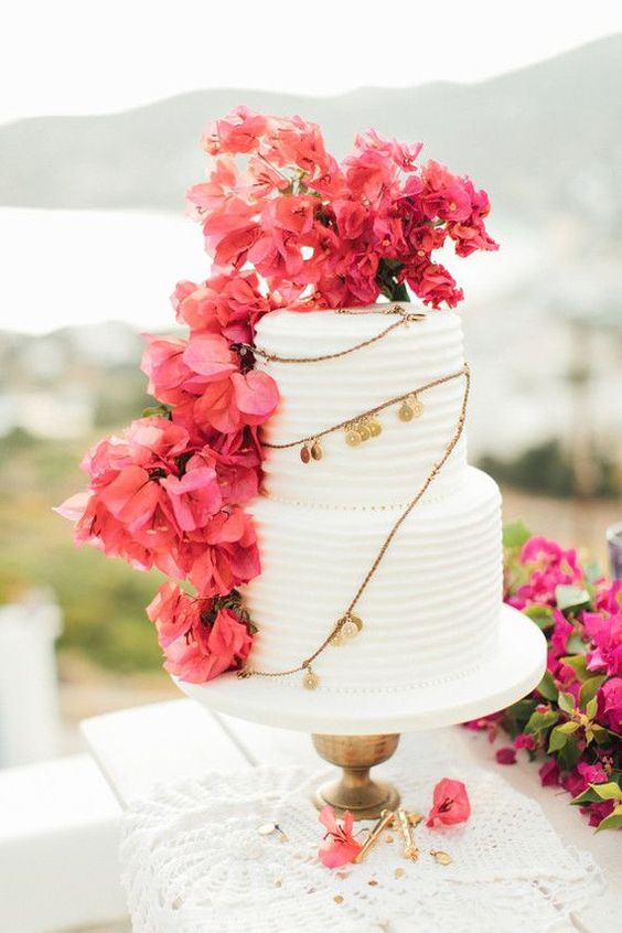 Bougainvillea Wedding Cake