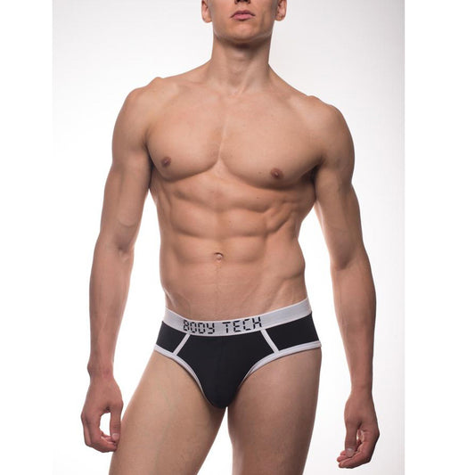 Body Tech Brief Underwear in Black - Front