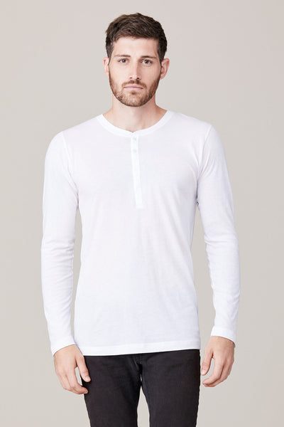 mens long sleeve white top