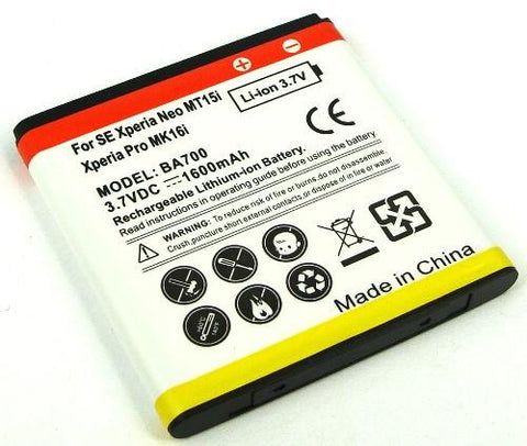 Sony Ericsson Xperia Neo / Xperia Pro Battery / 1600mAh / Replacement - Evertop Accessories Shop