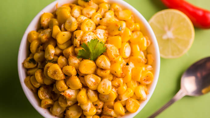 Corn Chaat Canapes