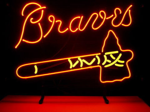 Mlb Atlanta Braves Neon Bar Pub Sign