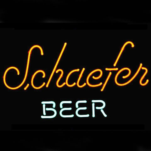 Professional Schaefer Beer Logo Pub Display Store Bar Real Neon Sign Gift Fast Ship