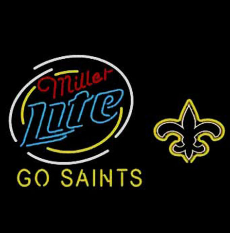 Miller Lite New Orleans Saints Go Saints Neon Sign