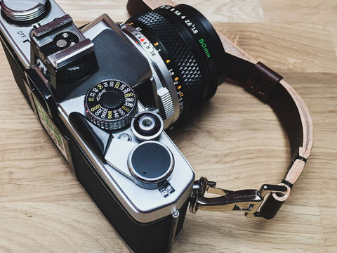 QR Softie Leather Camera Wrist Strap