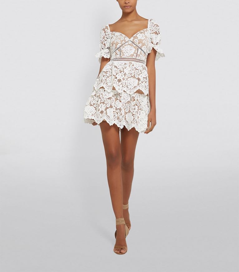 Self-Portrait Lace Mini Dress