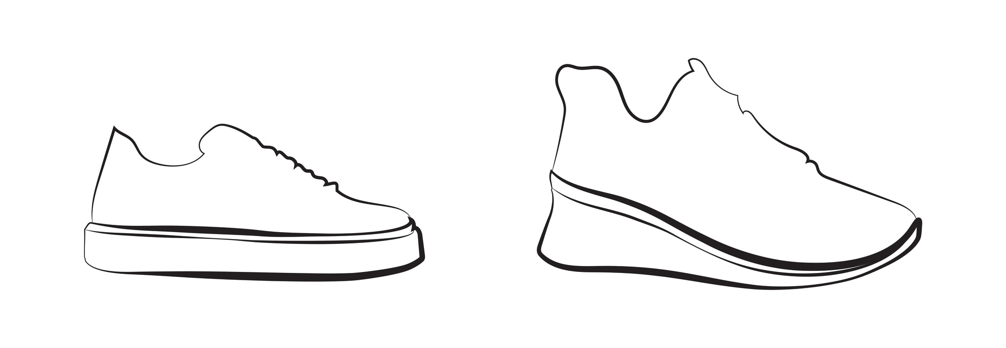 Anoosheh & Banafsheh Sneaker heels illustrations