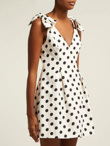 Zimmermann Bow Embellished Polka Dot Mini Dress from Anoosheh & Banafsheh Fashion and Style Editorial