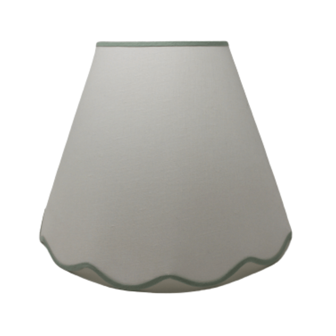 Details about   Slate Gray Linen Box Pleat Medium Empire Lamp Shade 7" Top x 14" Bottom x 11" H 