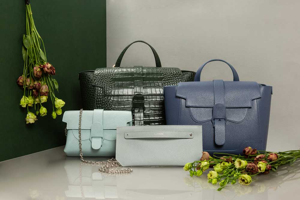 Assorted Handbags in Blue and Green