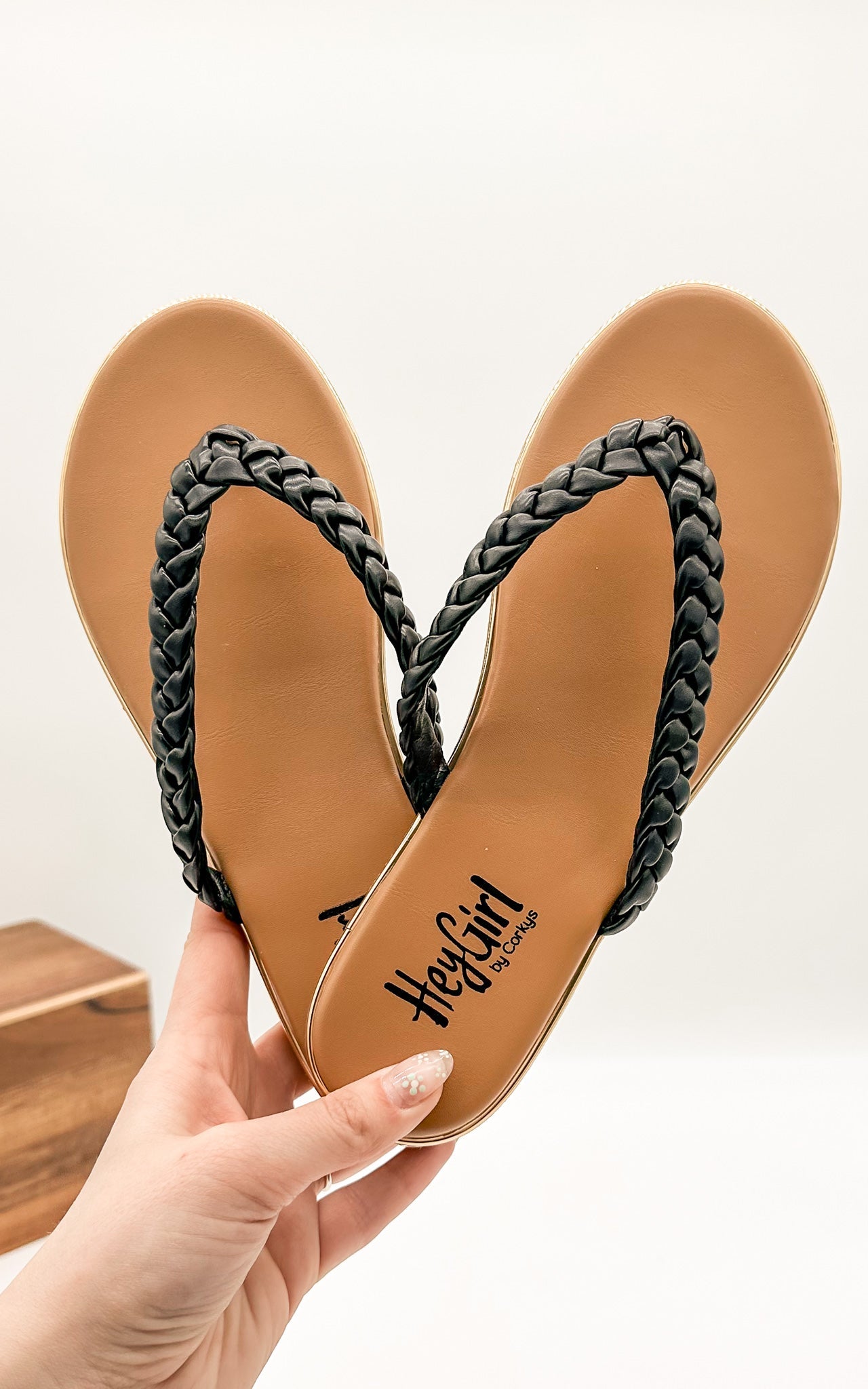 Corkys Pigtail Sandal in Black