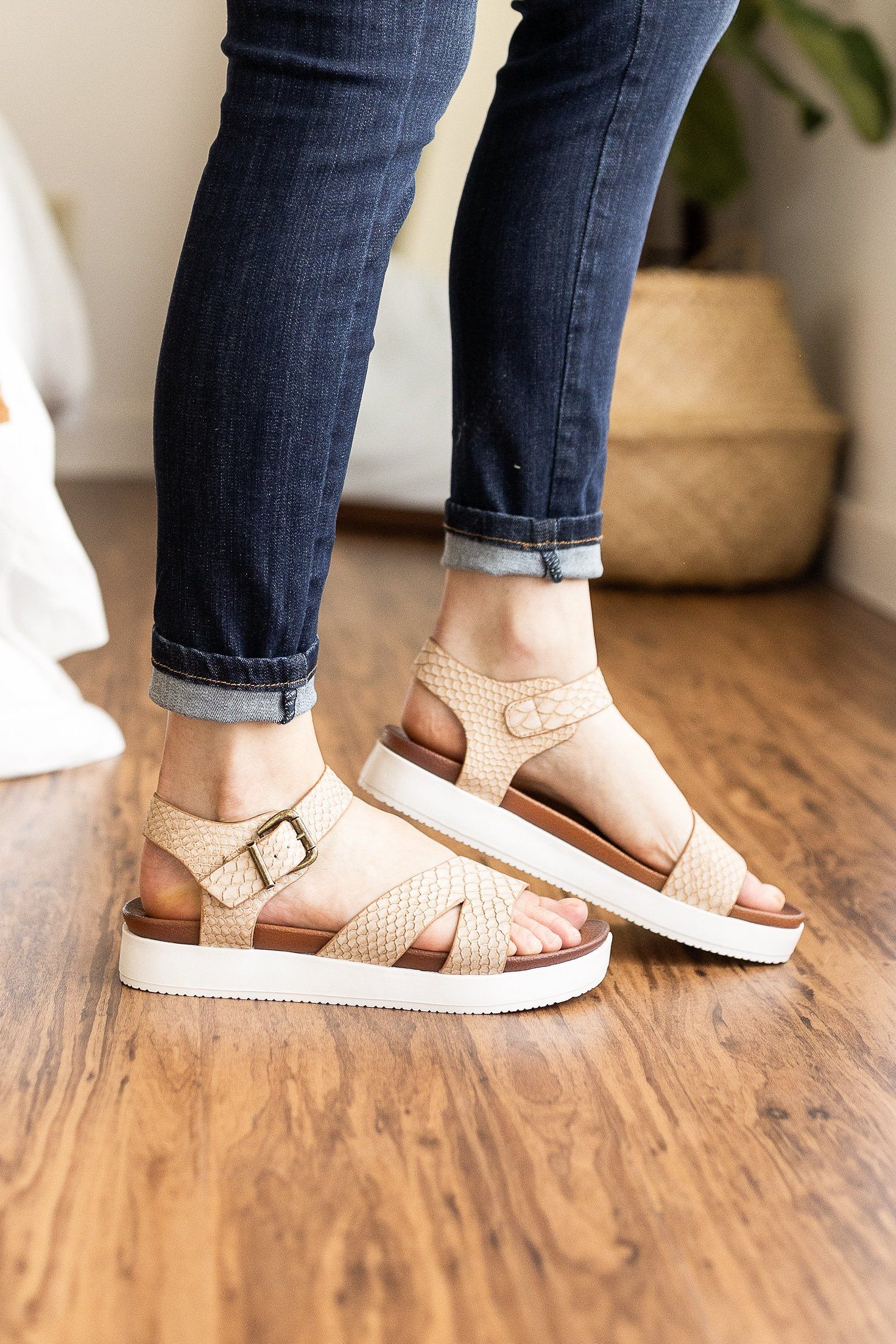 Not Rated Carmel Sandals in Blush - cantonclothingcompany
