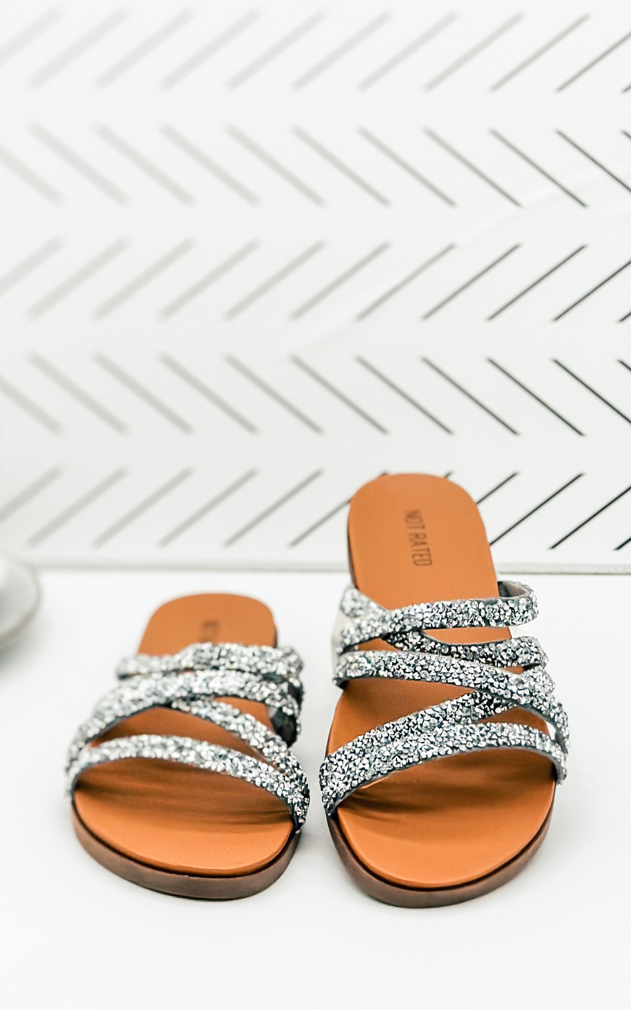 Not Rated Eliana Sandals in Silver - cantonclothingcompany