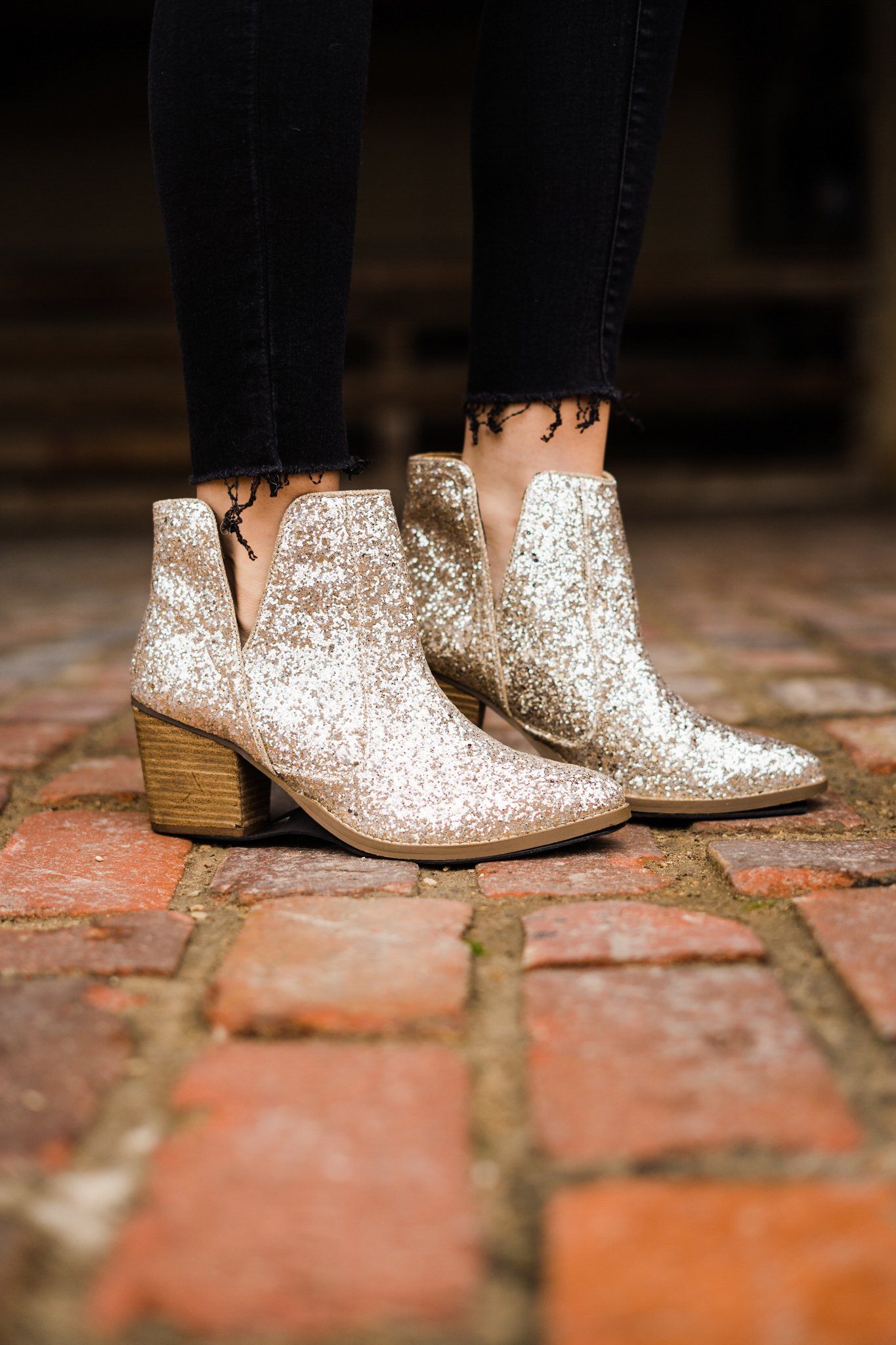 Not Rated Fiera Booties in Gold - cantonclothingcompany