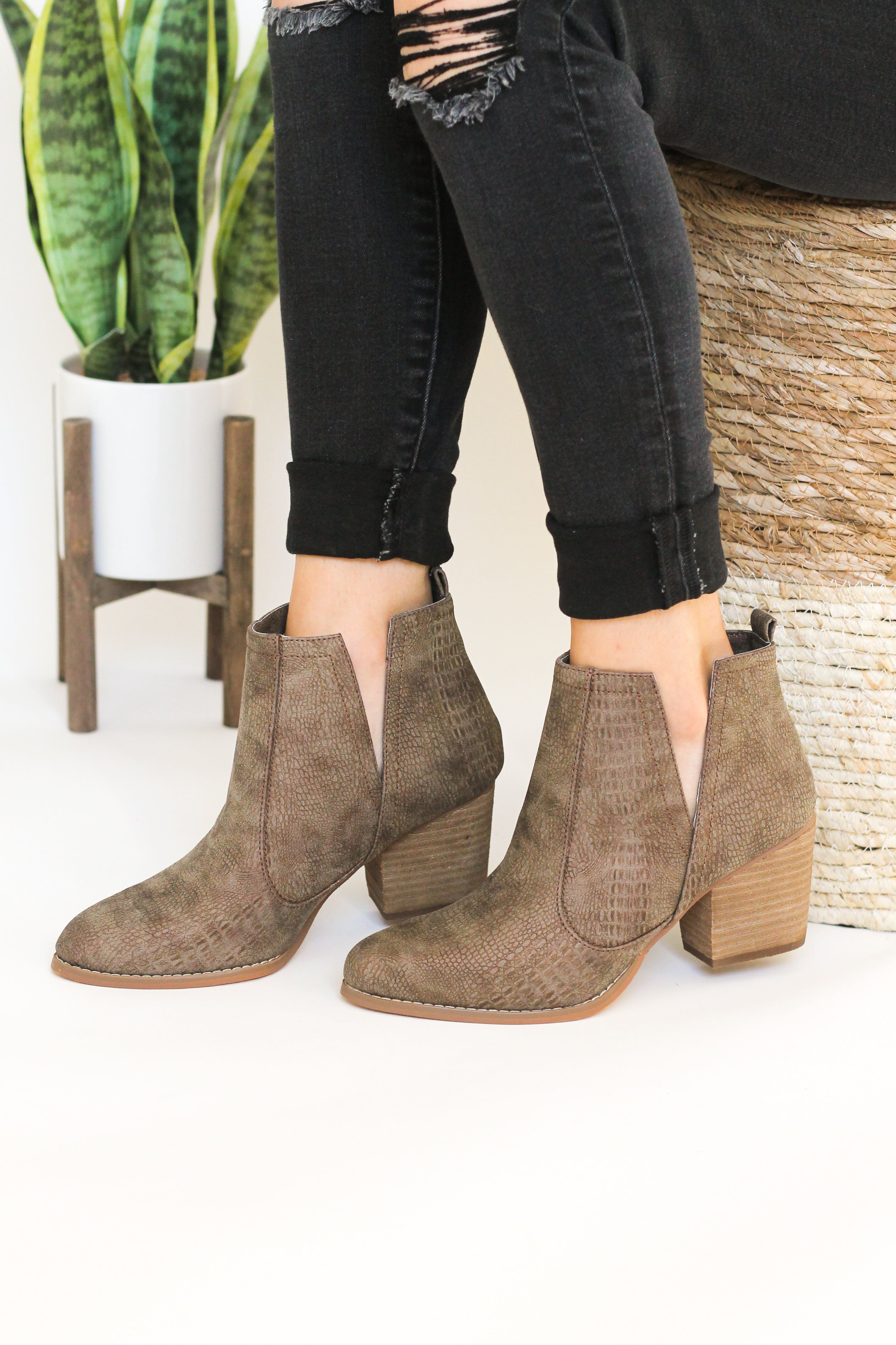 Not Rated Shea Bootie in Tan - cantonclothingcompany