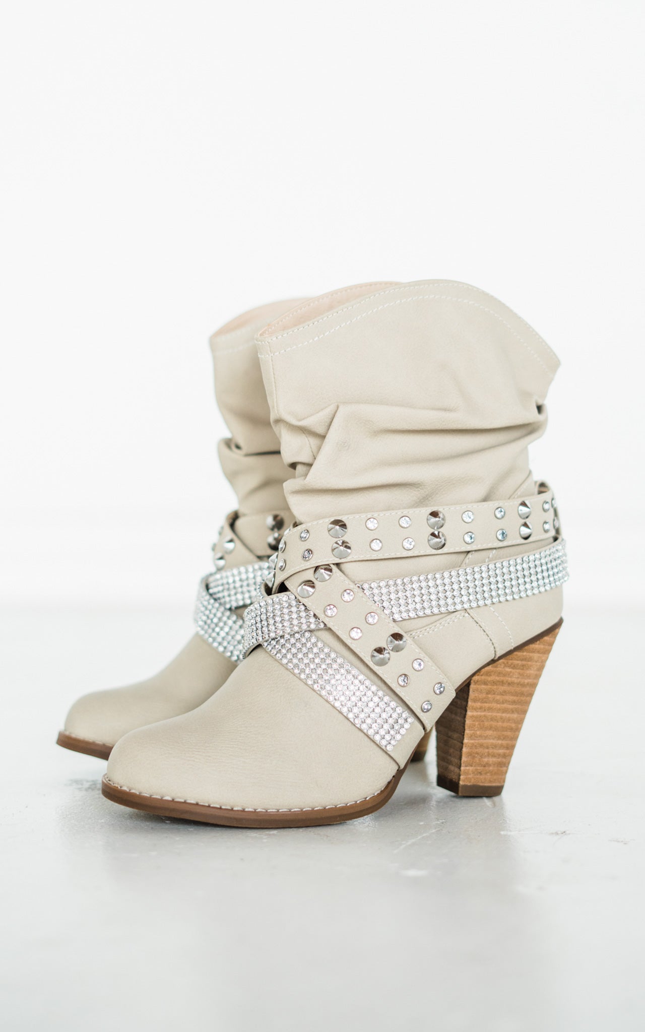 Not Rated Short Change Booties in Cream