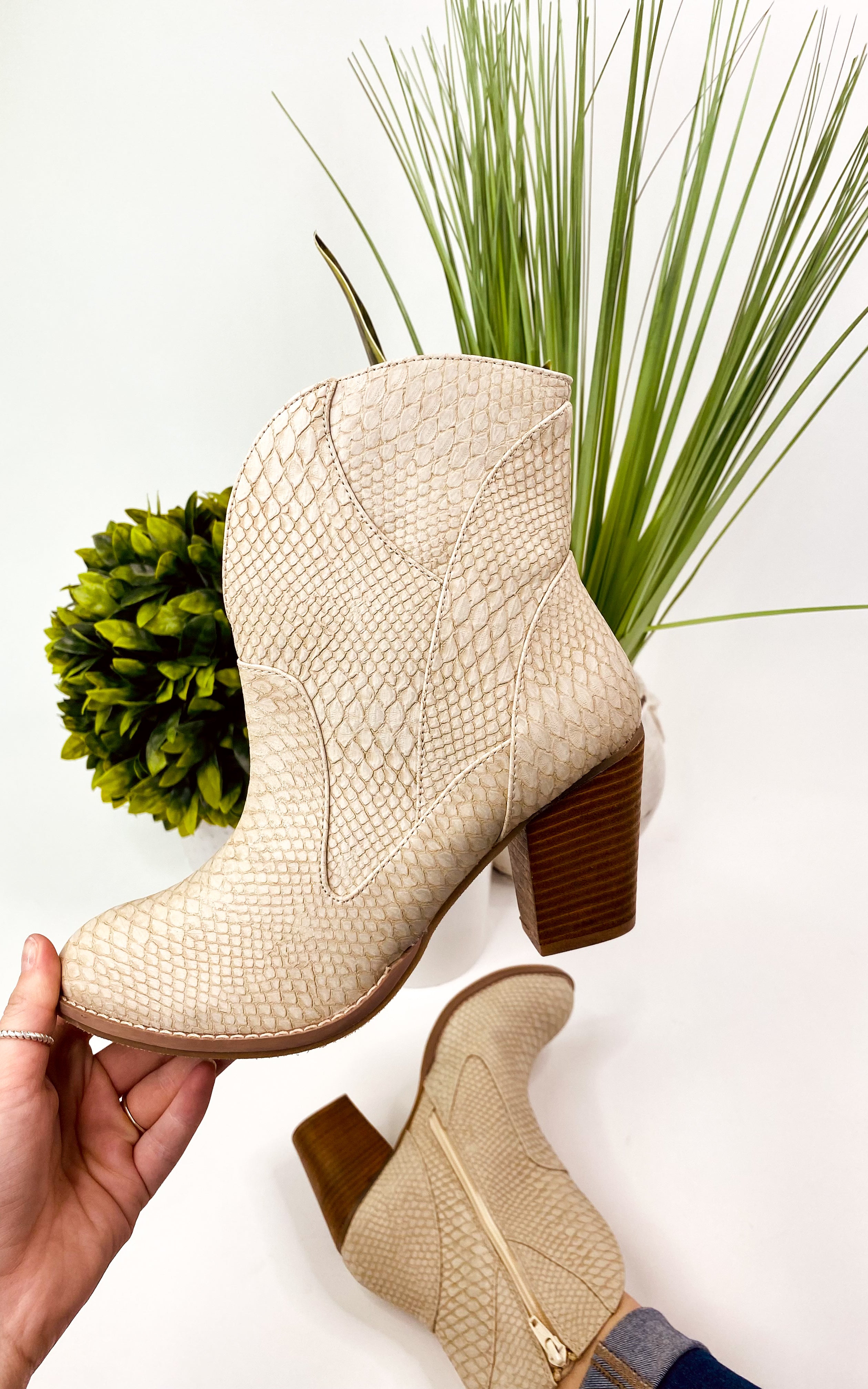 Not Rated Todd Booties in Cream