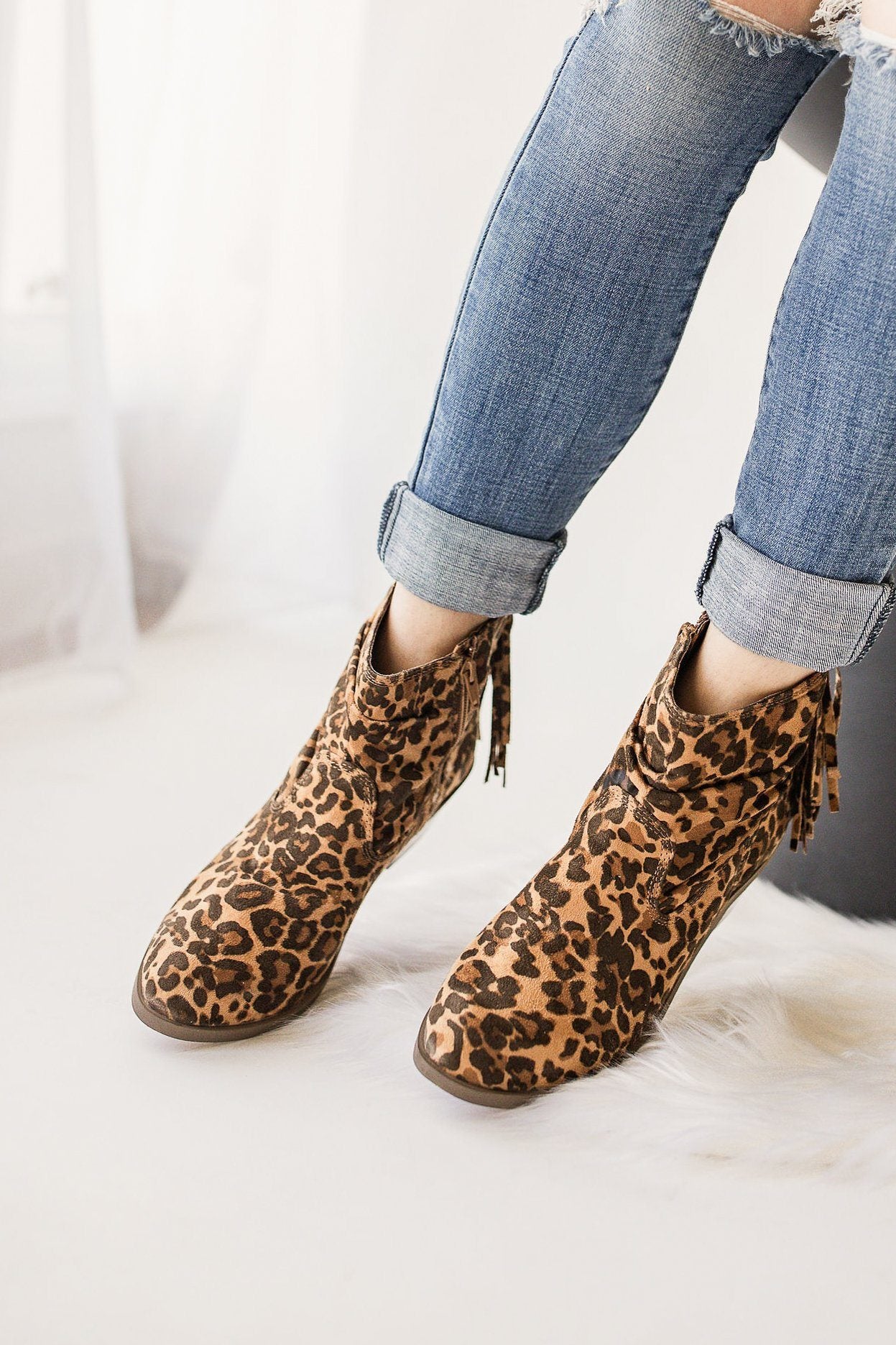 Not Rated Veronica Bootie in Leopard - cantonclothingcompany