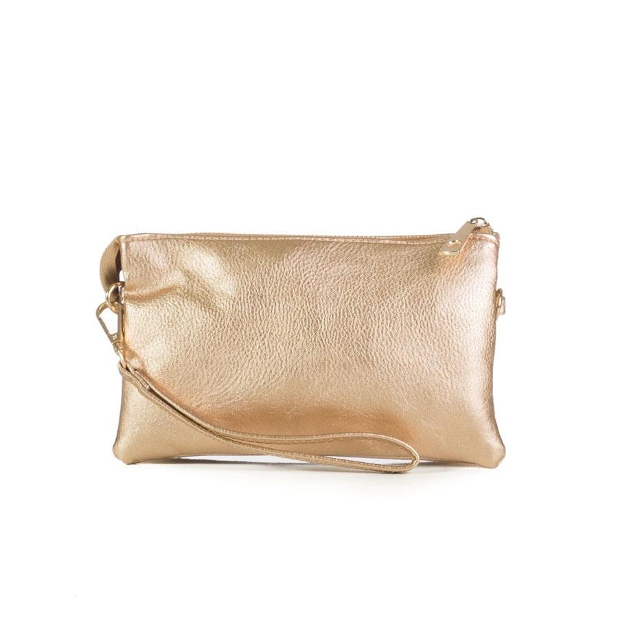 gold wristlet bag