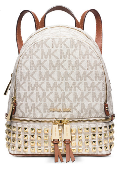 white mk backpack