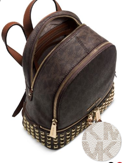 michael kors rhea zip small studded backpack
