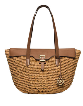 michael kors straw tote