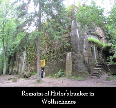 Adolf Hitler's bunker in Wolfsschanze