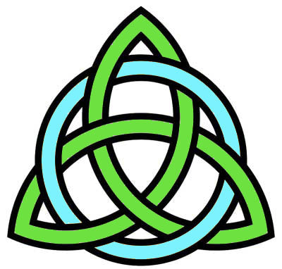 Celtic trinity knot with interlaced circle