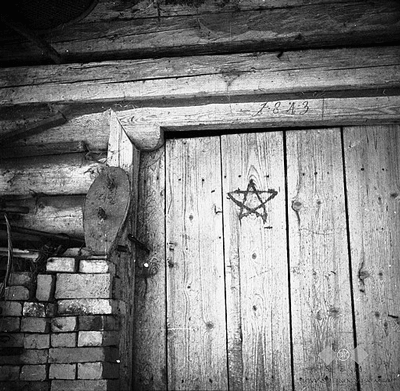 Pentacle protection - carved on doors in Medieval times