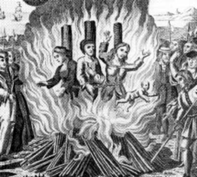 witchcraft star - burning of witches in Europe