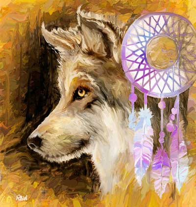 wolf dreamcatcher tattoo symbol