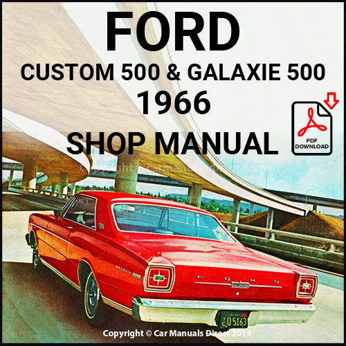 1968 Ford Custom Galaxie 500 Mercury Monterey Marquis Shop Service Manual Reprin 