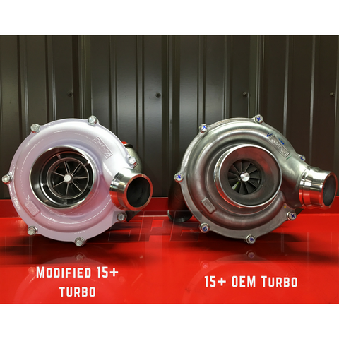Comparing 15+ turbocharger to modified charger