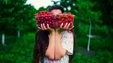 berries  in baskets