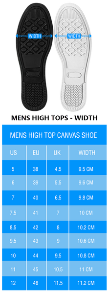 Men's High Tops Width