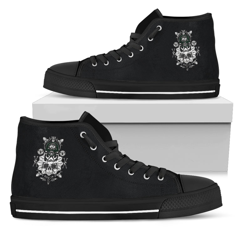 Women's Canvas High Top Shoes - 'MISTERY' SKATER