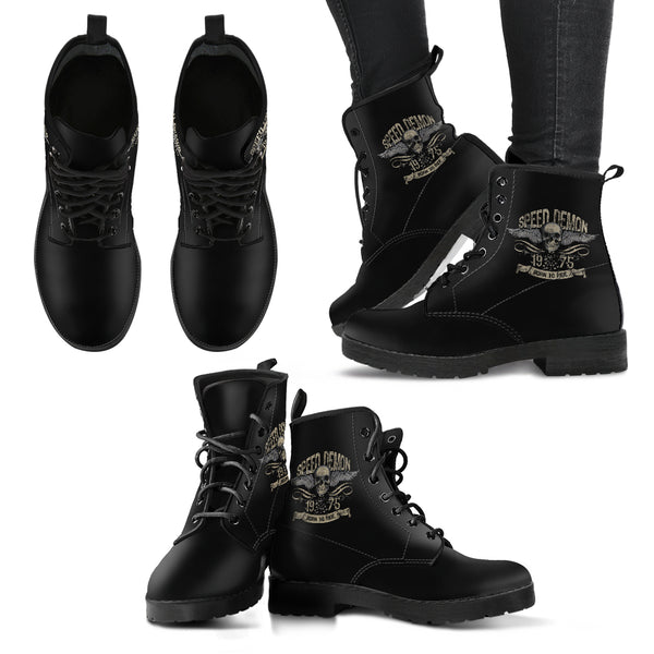 women's vegan motorcycle boots