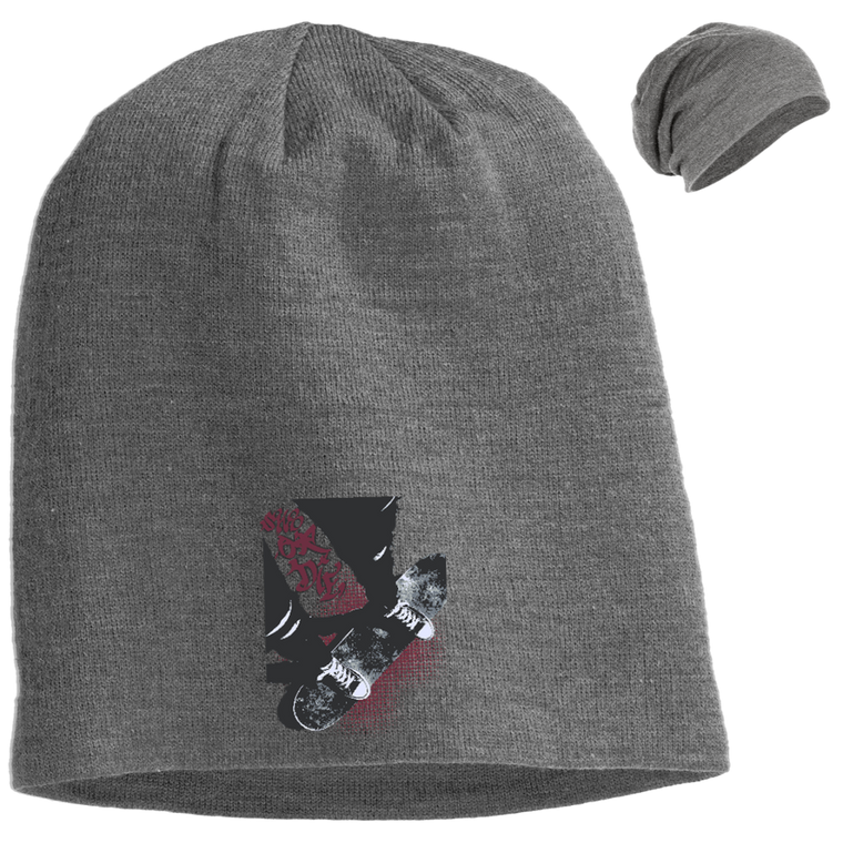 Skateboarding Slouch Beanie - SK8 OR DIE 'BASE'