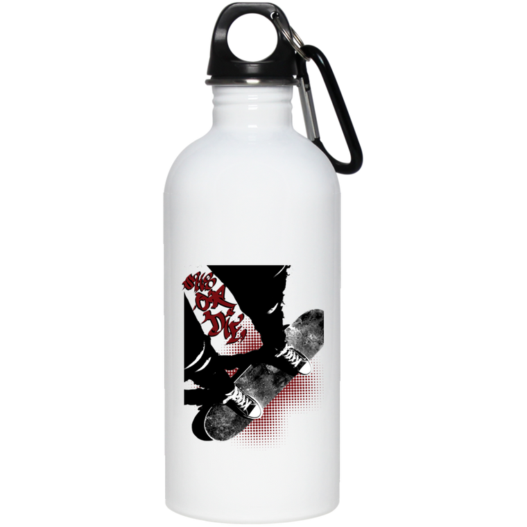 Stainless Steel Water Bottle - SK8 OR DIE BASE Skateboarding Collection