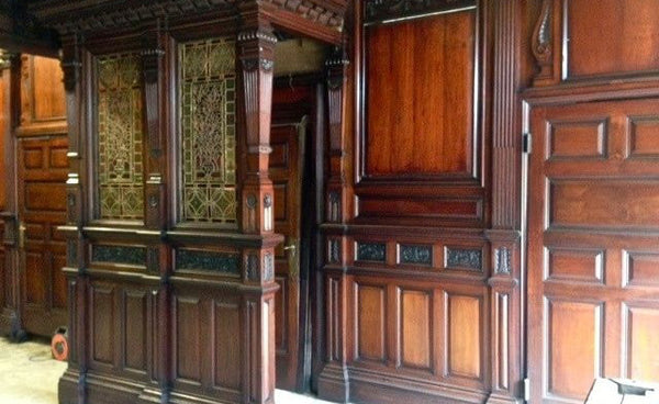 Victorian mahogany panelled room