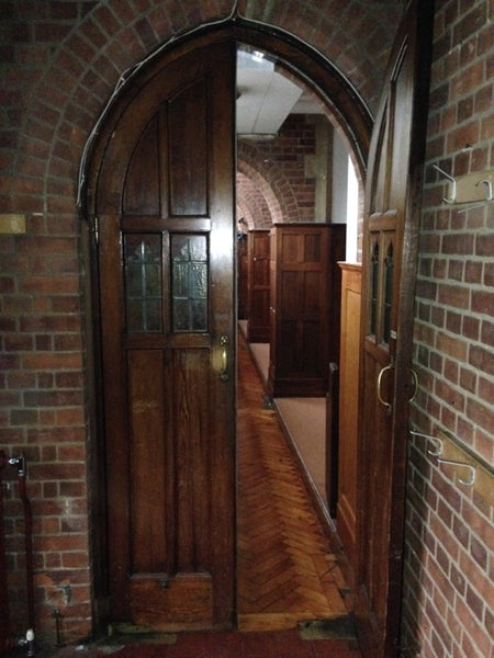 Gothic arched church doors
