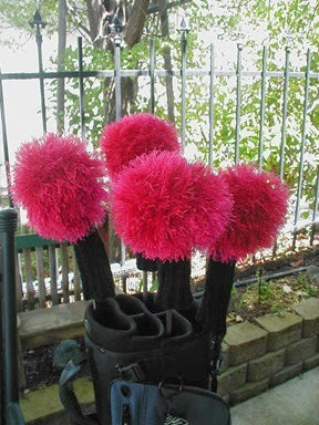 Pink Pom-Pom Club Covers - Etsy (Set of 4 - $70.00)