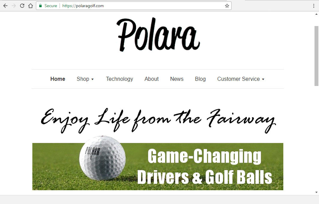 New Website for Polara Golf