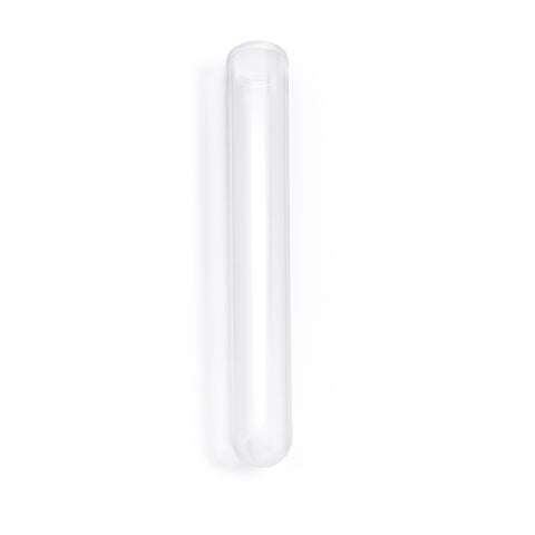 Plastic Polystyrene Test Tubes 16x125mm w/Caps: Pk/25