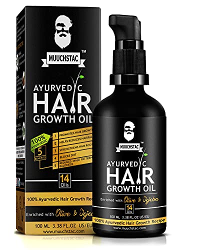 Muuchstac Ayurvedic Hair Growth Oil and Herbal Grey Hair Tonic - 200 m –  Stuff From India