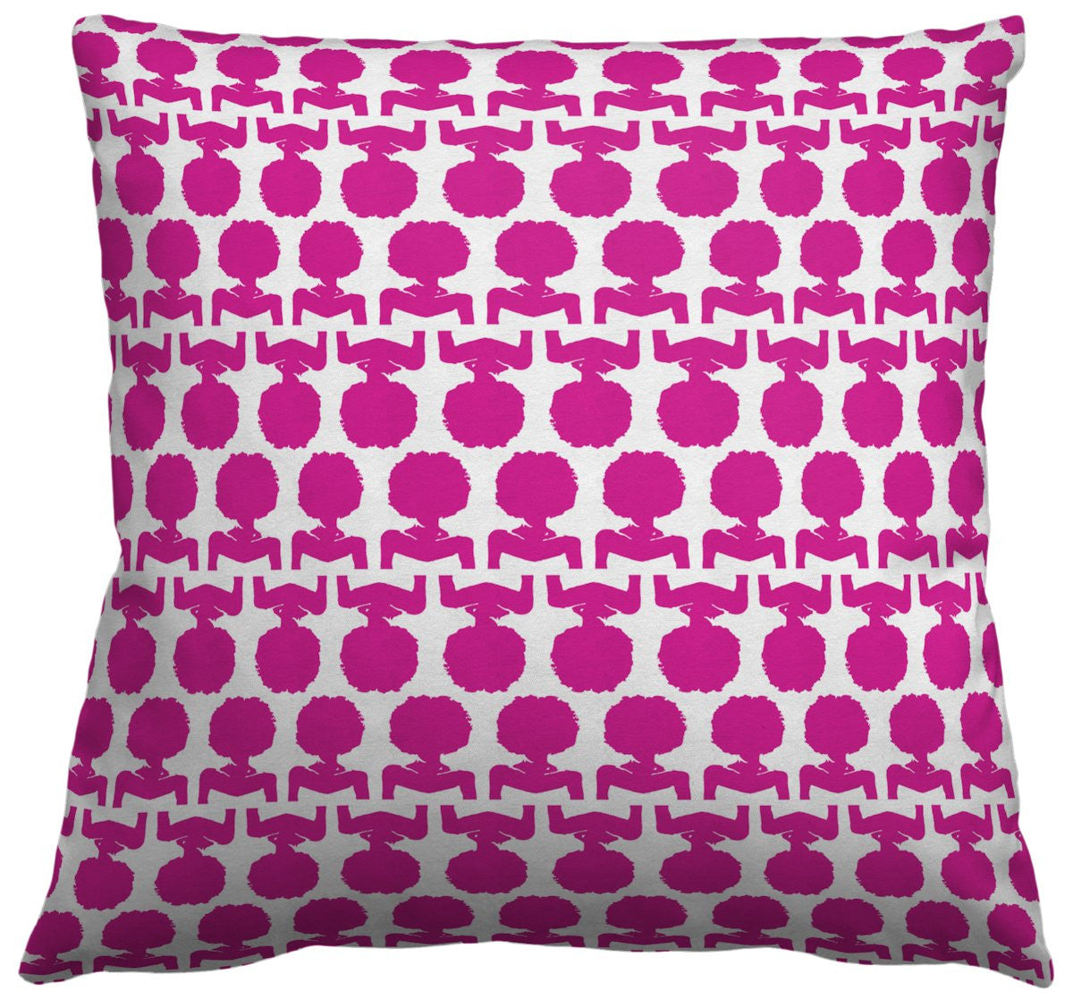 AphroChic - Silhouette Petite Pillow in Fuschia & White