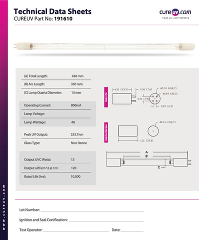 Lennox 87N77 Replacement Bulb Specs